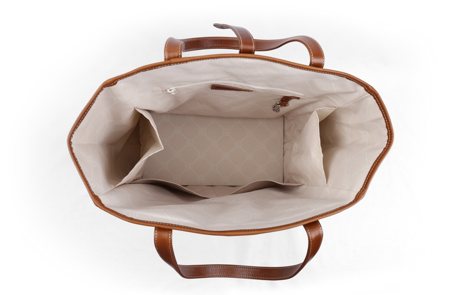 Open Top View of the Nantucket Monogrammed Tote Bag