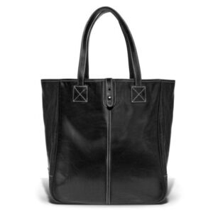 Nantucket Tote - Black Florentine Leather