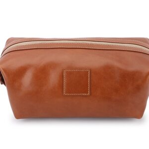 Men's Shave Kit - British Tan Florentine Leather