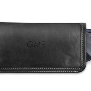 Glasses Case - Black Florentine Leather