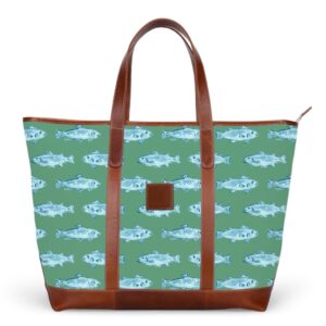 St. Charles Trolley Sleeve Yacht Tote - Leather Patch