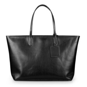 St. Anne Tote - Black Florentine Leather