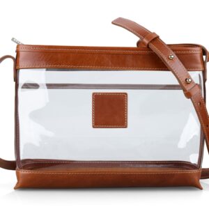 Clear Norfolk Crossbody - British Tan Florentine