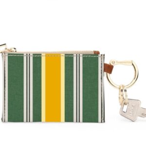 Kennedy Key Ring Zip Wallet - Stripe Only - No Initials