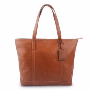 Tilly Trolley Sleeve Tote - British Tan Florentine Leather