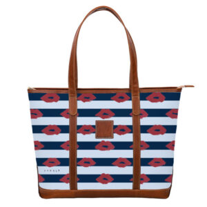 Tilly Trolley Sleeve Tote - Drawbertson - Leather Patch