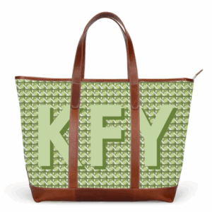 St. Charles Zippered Yacht Tote - Printed Monogram