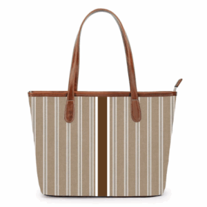 Sutton Zippered Small Tote - Stripe Only - No Initials