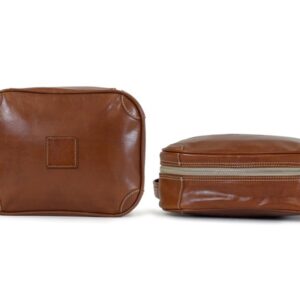 Cosmetic Kit - British Tan Florentine Leather