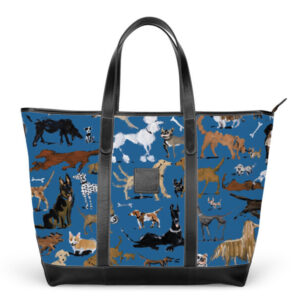 St. Charles Zippered Yacht Tote - Drawbertson - Leather Patch